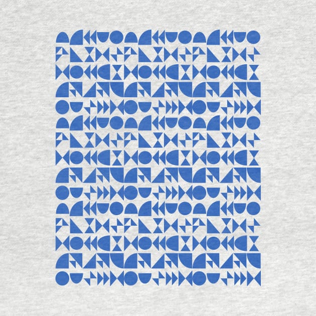 Fun Shapes Pattern in Cobalt Blue by ApricotBirch